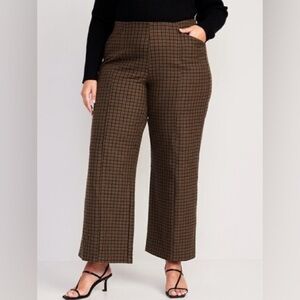 Old Navy High Rise Pixie Wide Leg Gold Houndstooth Size 2x